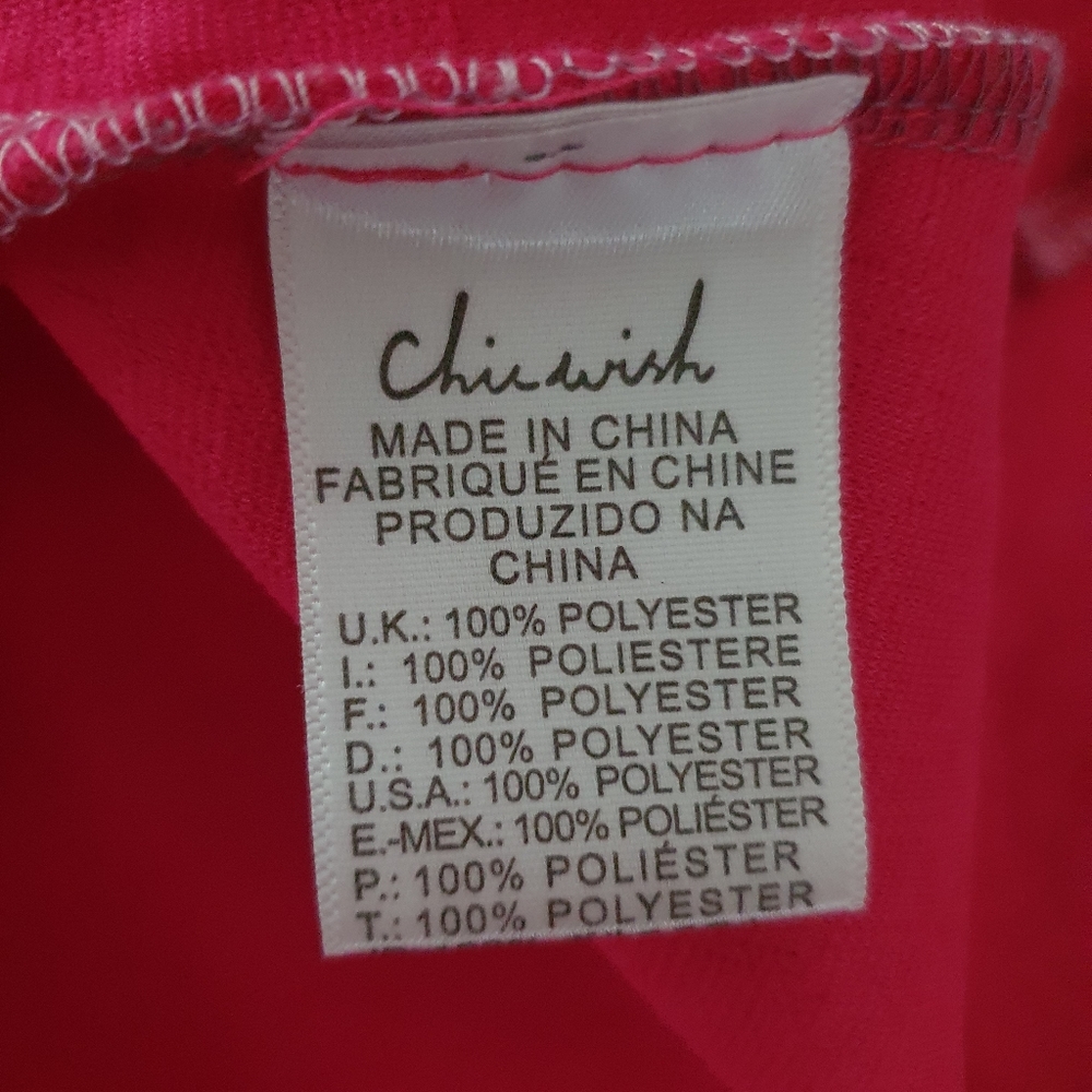 Chic Wish hot pink skirt with embossed rose pattern - size XL - Picture 5 of 5
